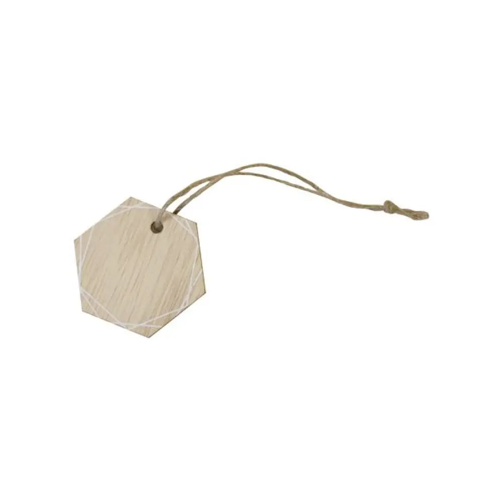 6 Décors en bois avec cordelette - 4 x 3,5 cm