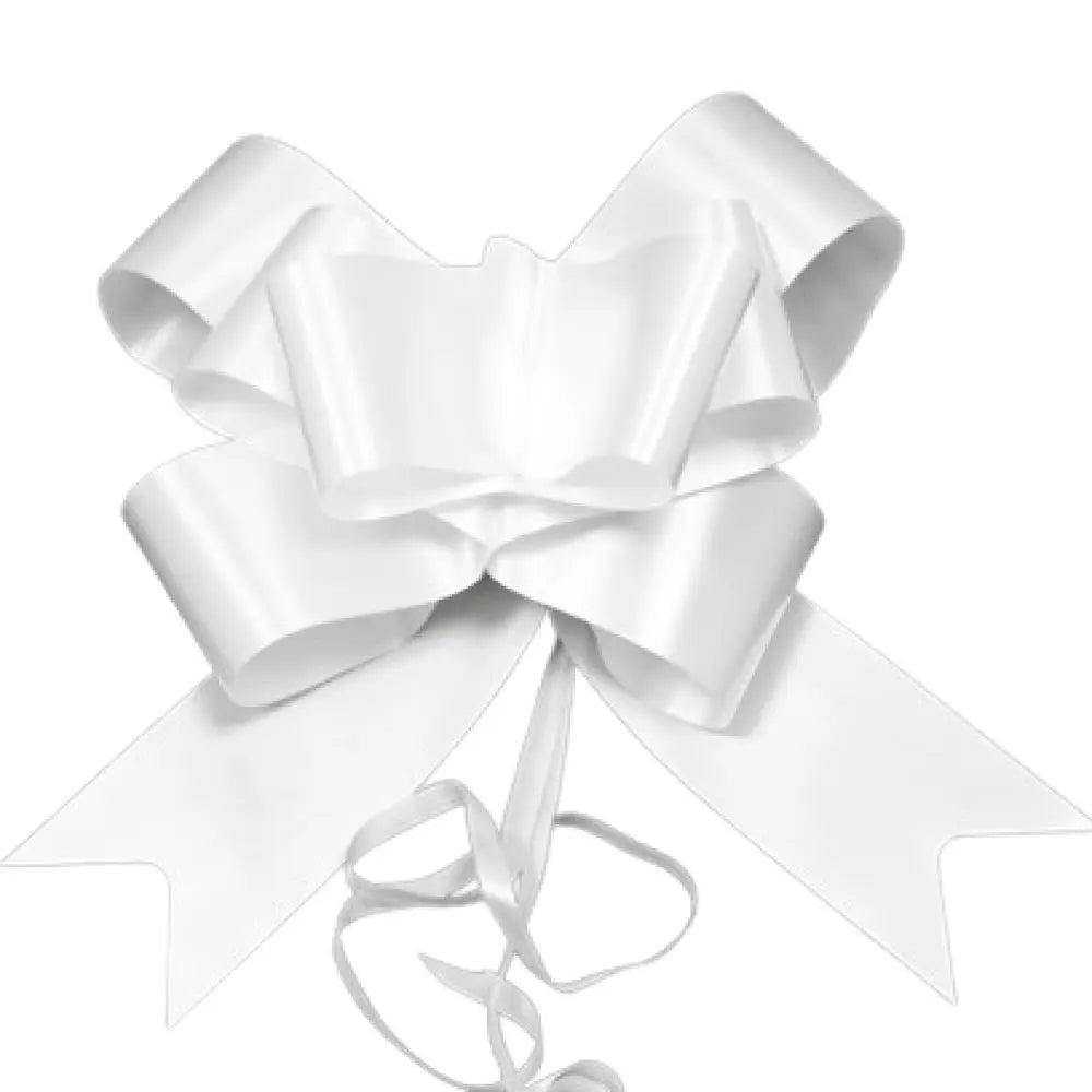 4 Nœuds à Tirer - Forme Papillon - Blanc