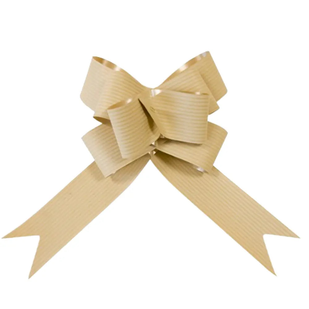 2 Nœuds à Tirer - Forme Papillon - Kraft avec Traits Blancs