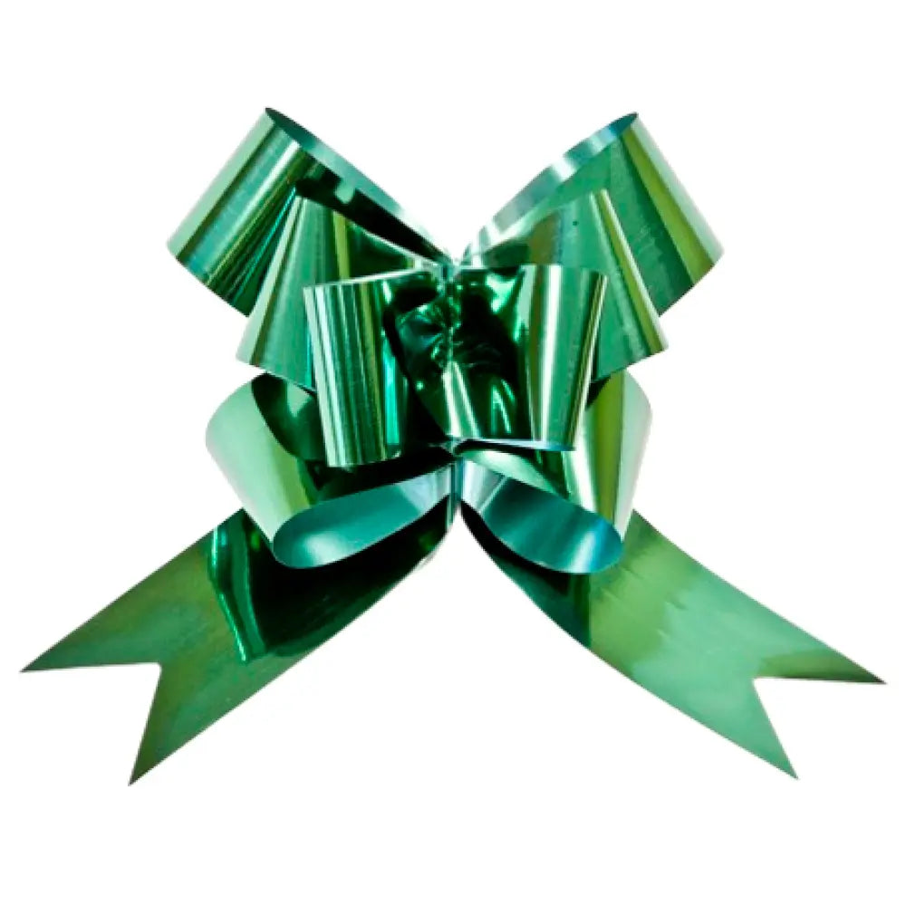 2 Nœuds à Tirer - Forme Papillon - Vert Métallisé