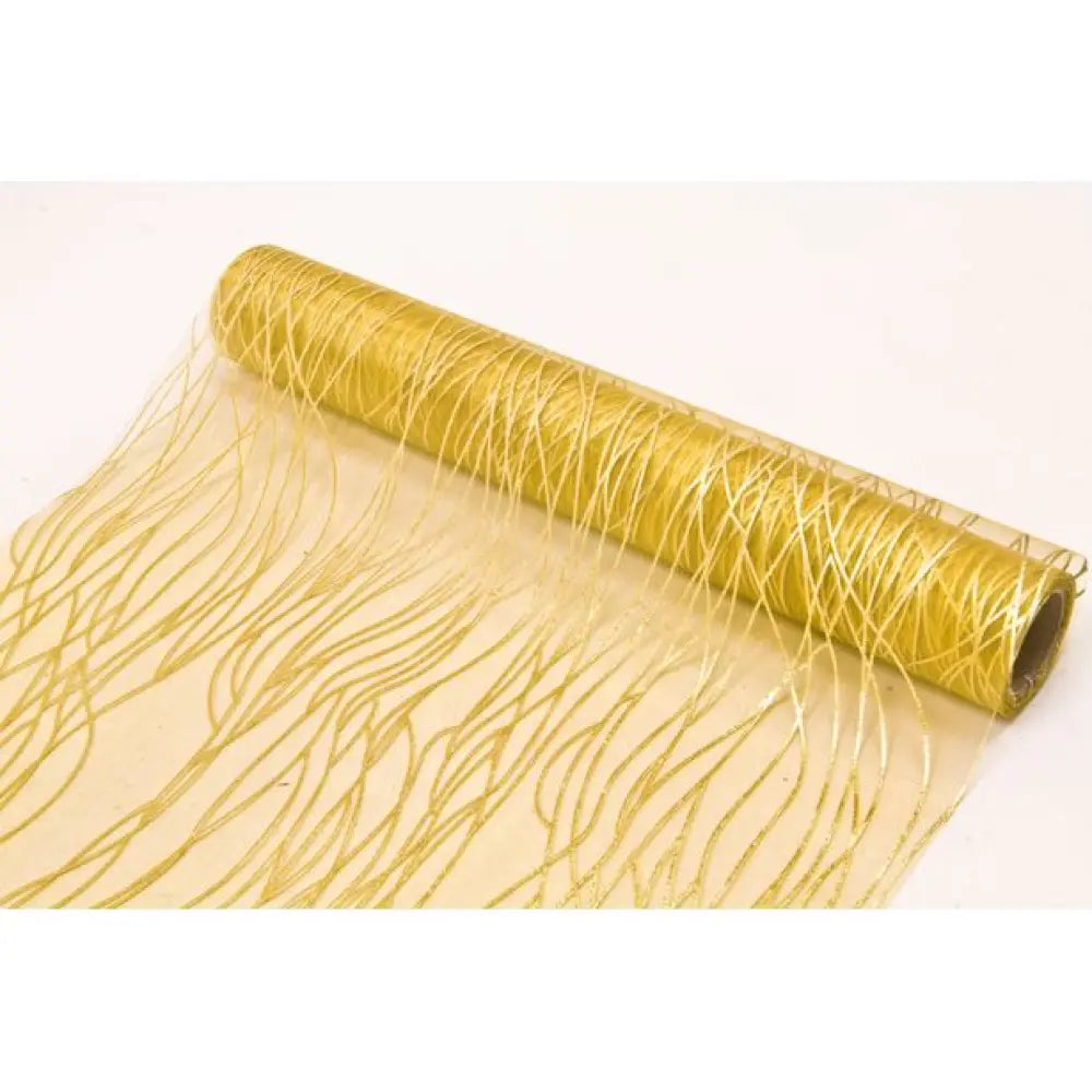 Chemin de Table 5m - Organza ''Cheveux d'Ange'' Or