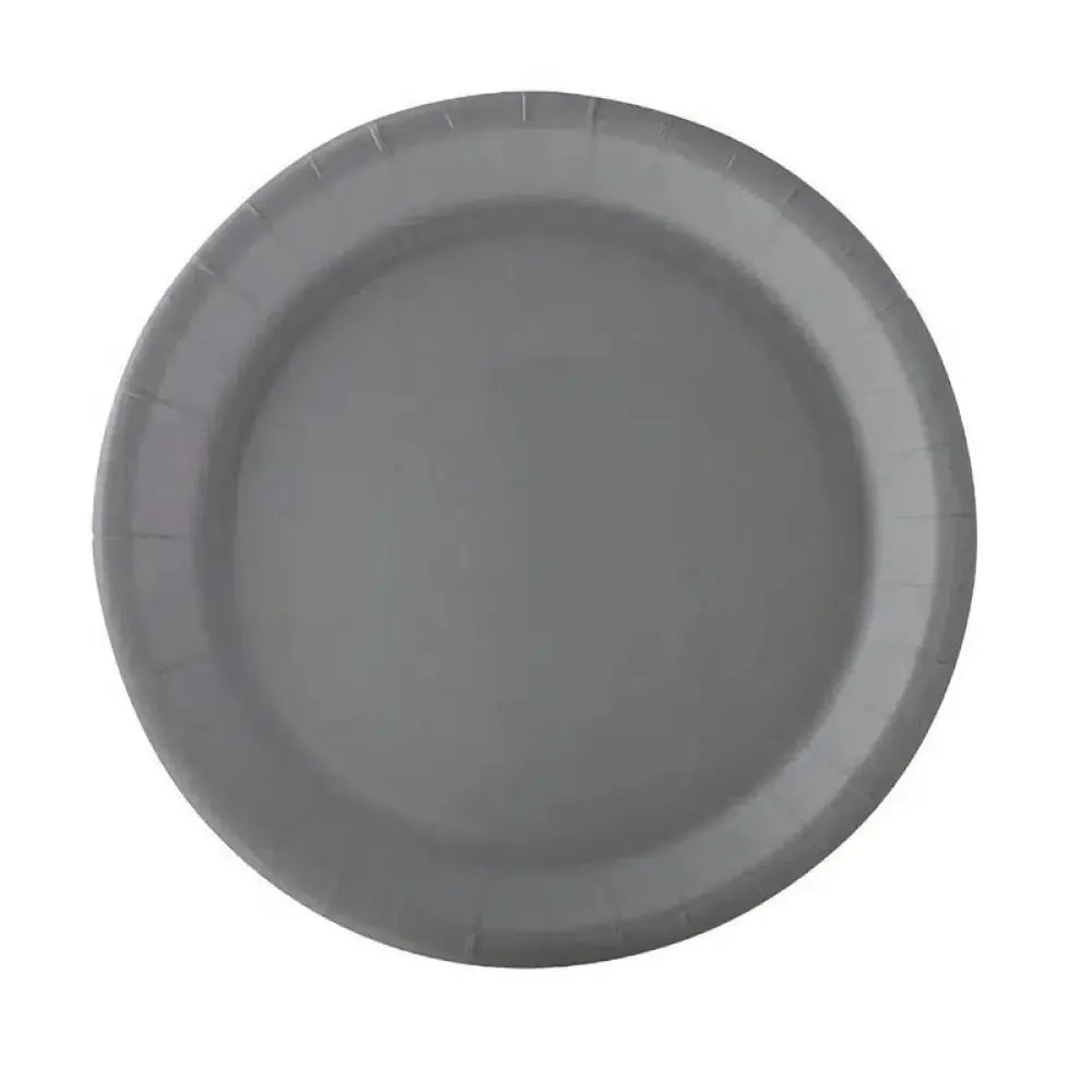 10 Assiettes en Carton D18cm ''Fiesta'' - GRISE