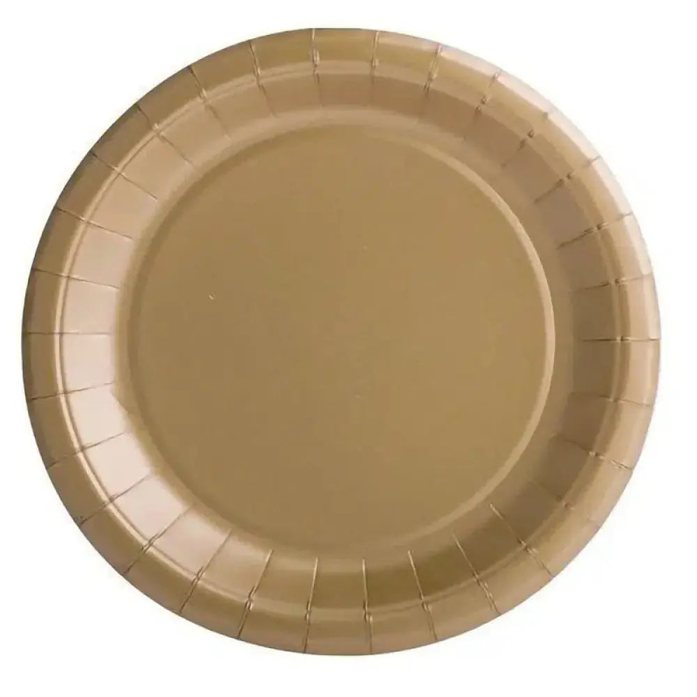 10 Assiettes en Carton D18cm ''Fiesta'' - OR