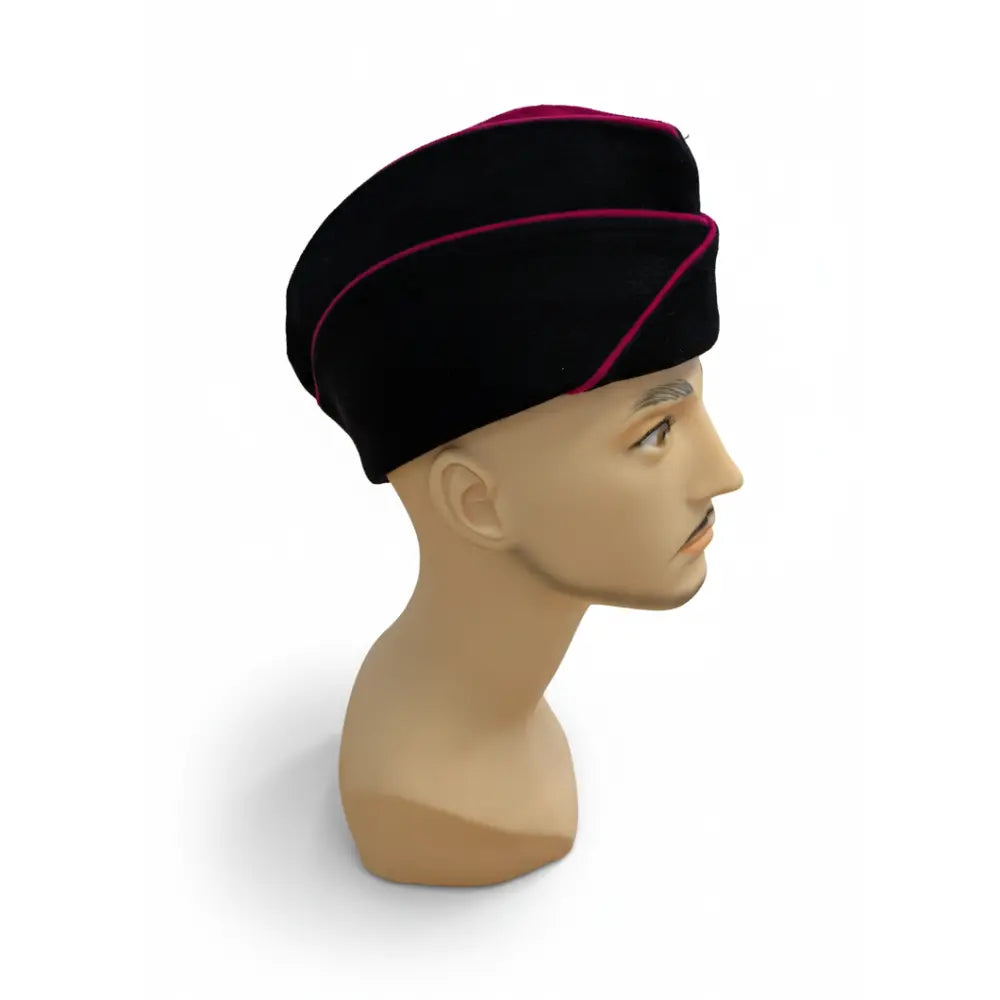 Calot Noir - Liseré Fushia - Soufflet Fushia - Taille 57