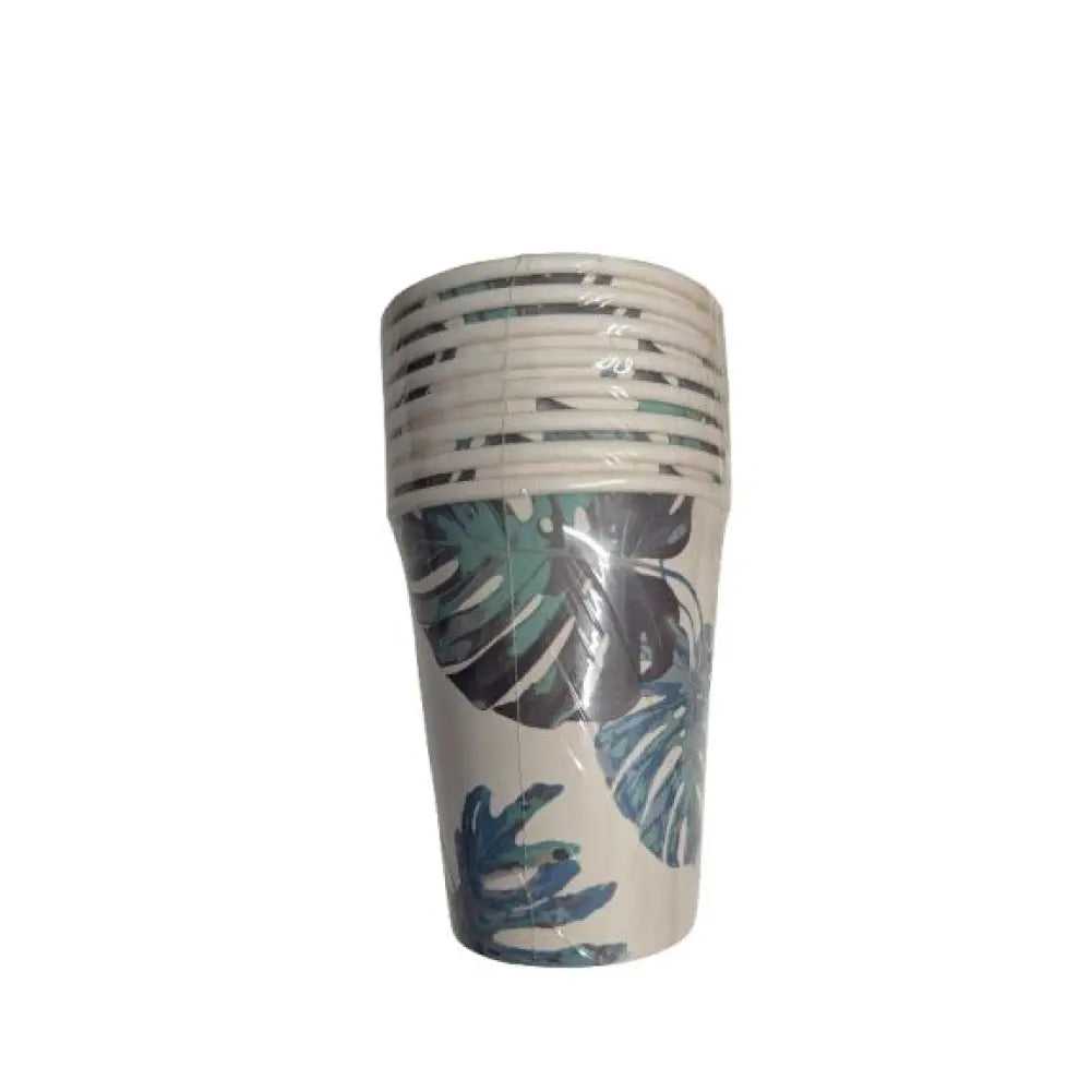 8 Gobelets en Carton 25cl - Feuille Palmier
