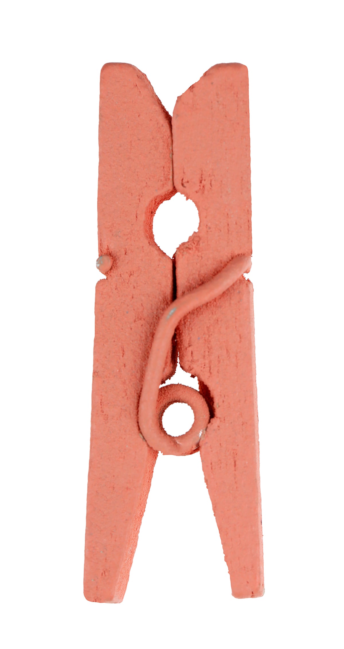 24 Mini pinces en bois Corail - 2,5 cm