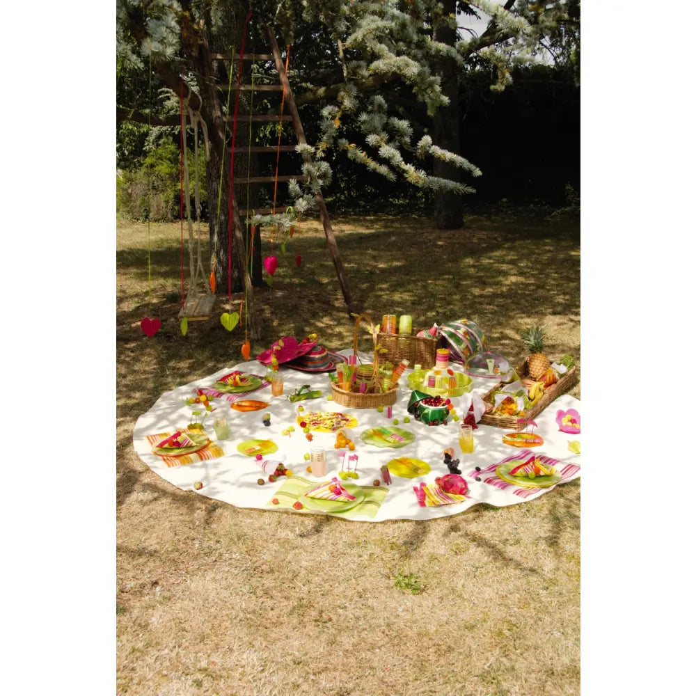 Nappe ronde unie Blanc - Diamètre 240 cm