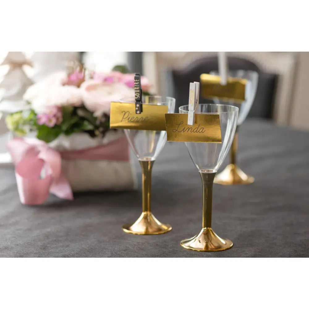 10 Marques places métallisé Or