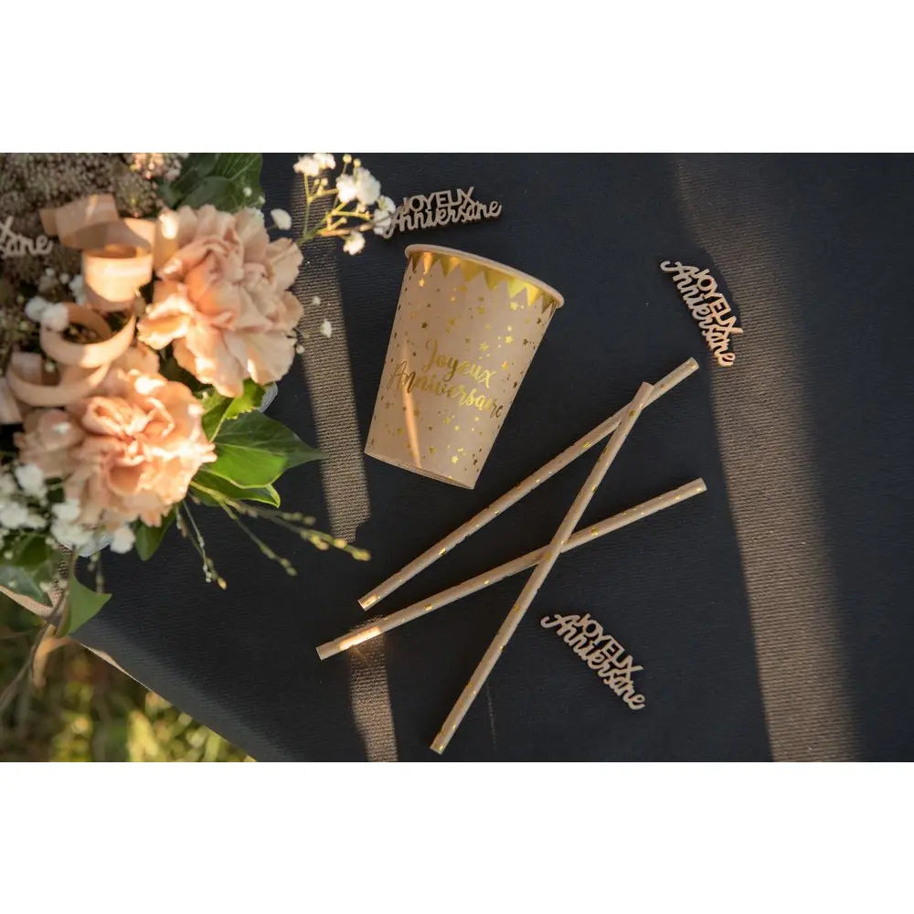 Paille - Joyeux Anniversaire Métal Kraft