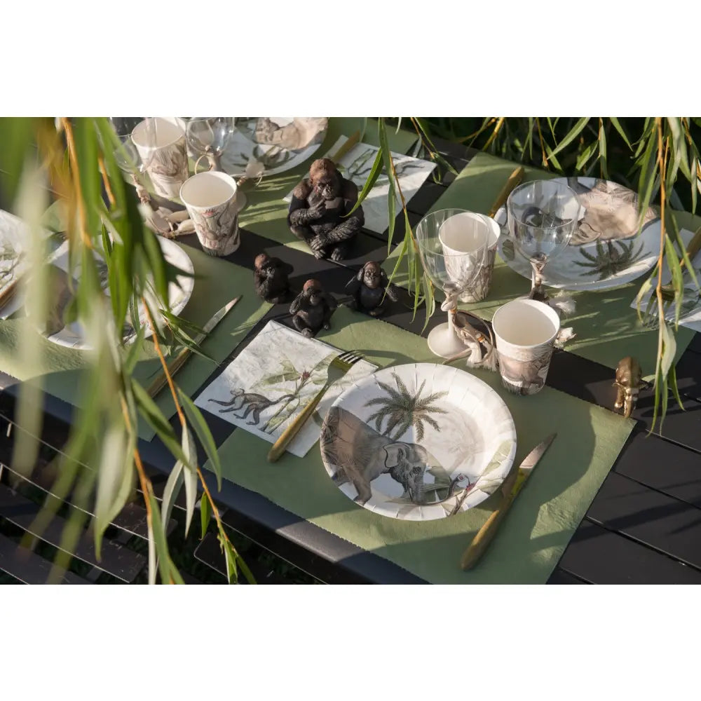 Chemin de table Eternity prédécoupé Sauge 40 cm Rouleau de 4.8 mètres