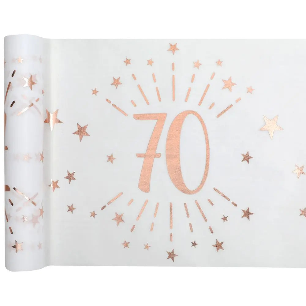 Chemin de Table - Etincelant Rose Gold - 70 Ans