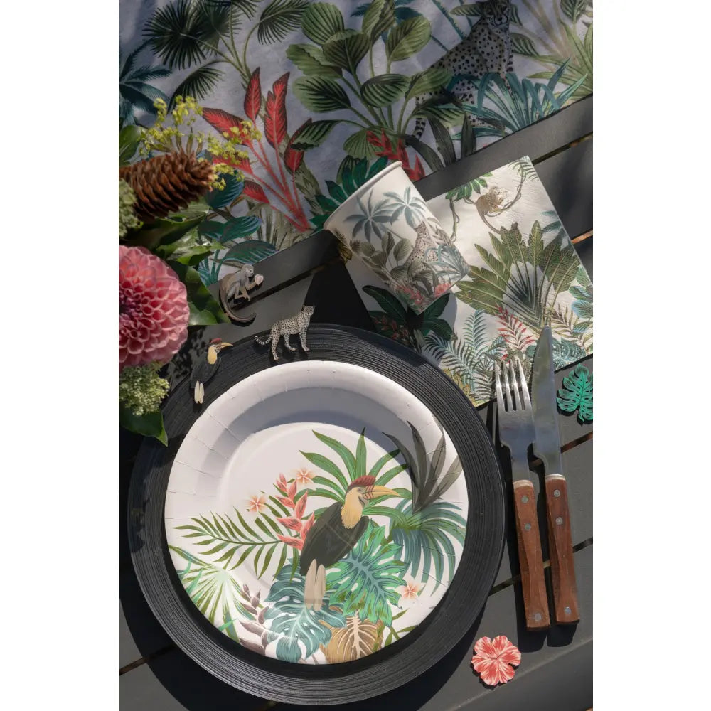 10 Assiette en Carton D22.5cm - Java Multicolore