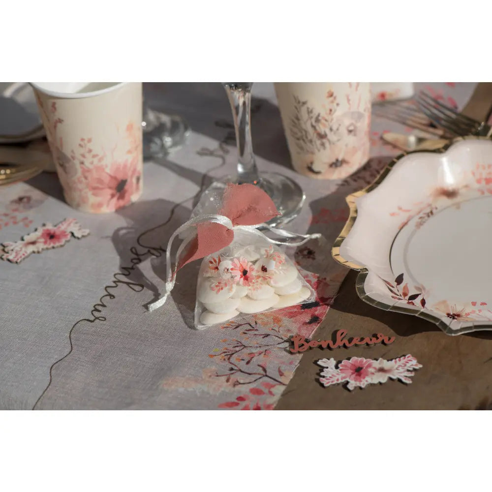 4 Sachets 7.5 x 10 cm - Amour Floral