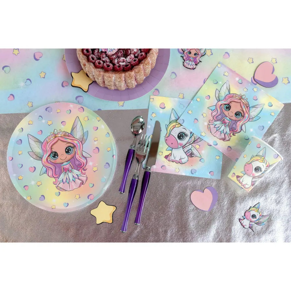 10 Assiettes en Carton D22.5cm - P'tite fée