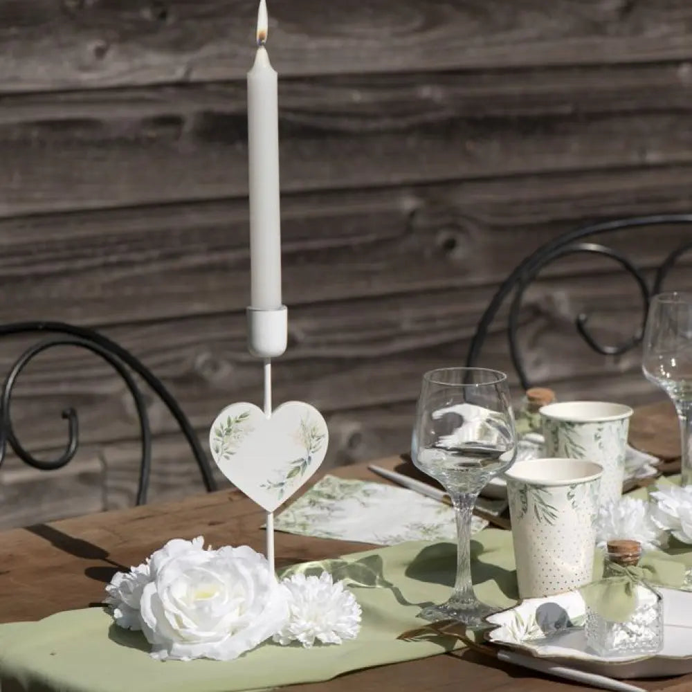 Bougeoir Feuillage Naturel - Ø 10 x 23.5 cm