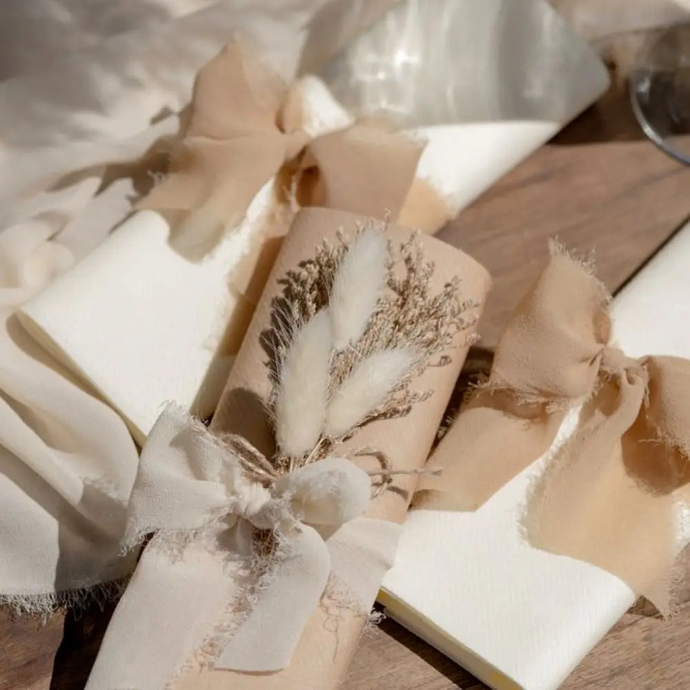 Ruban Crêpe - Ivoire - 40 mm - Bobine de 5 mètres