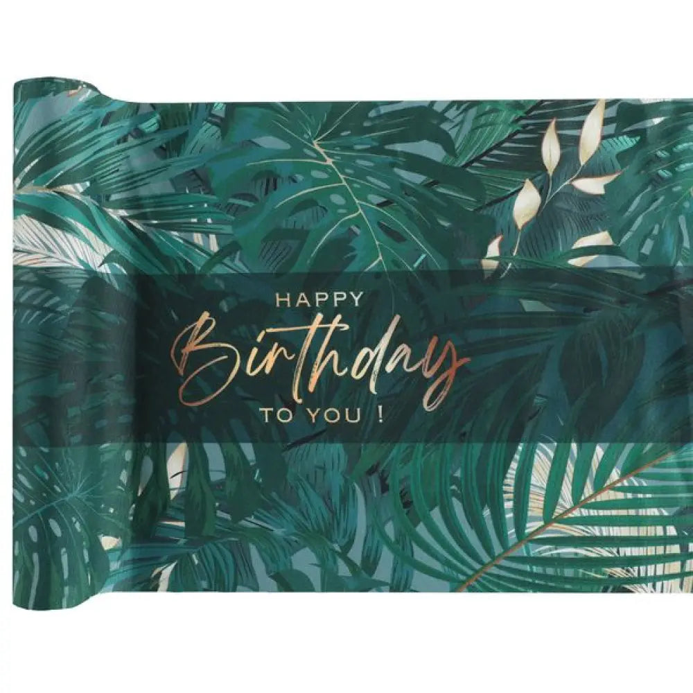 Chemin de table 28cmx3m - Birthday Jungle Vert
