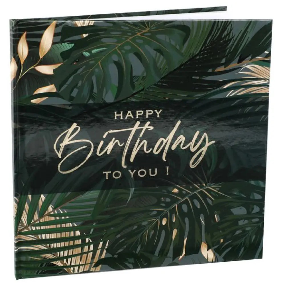 Livre d'or Birthday Jungle Vert 24 x 24 cm