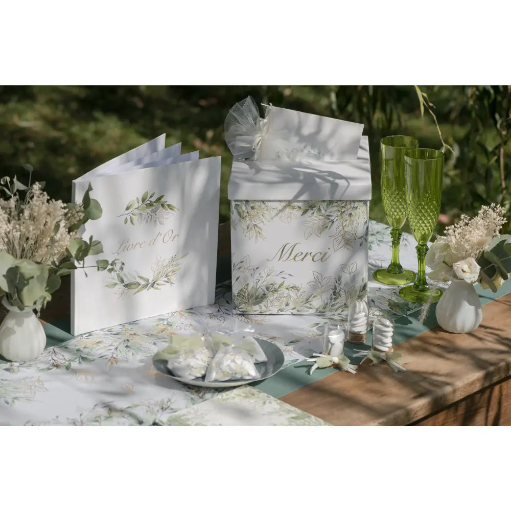 Tirelire Feuillage Vert - 20 x 20 x 20 cm