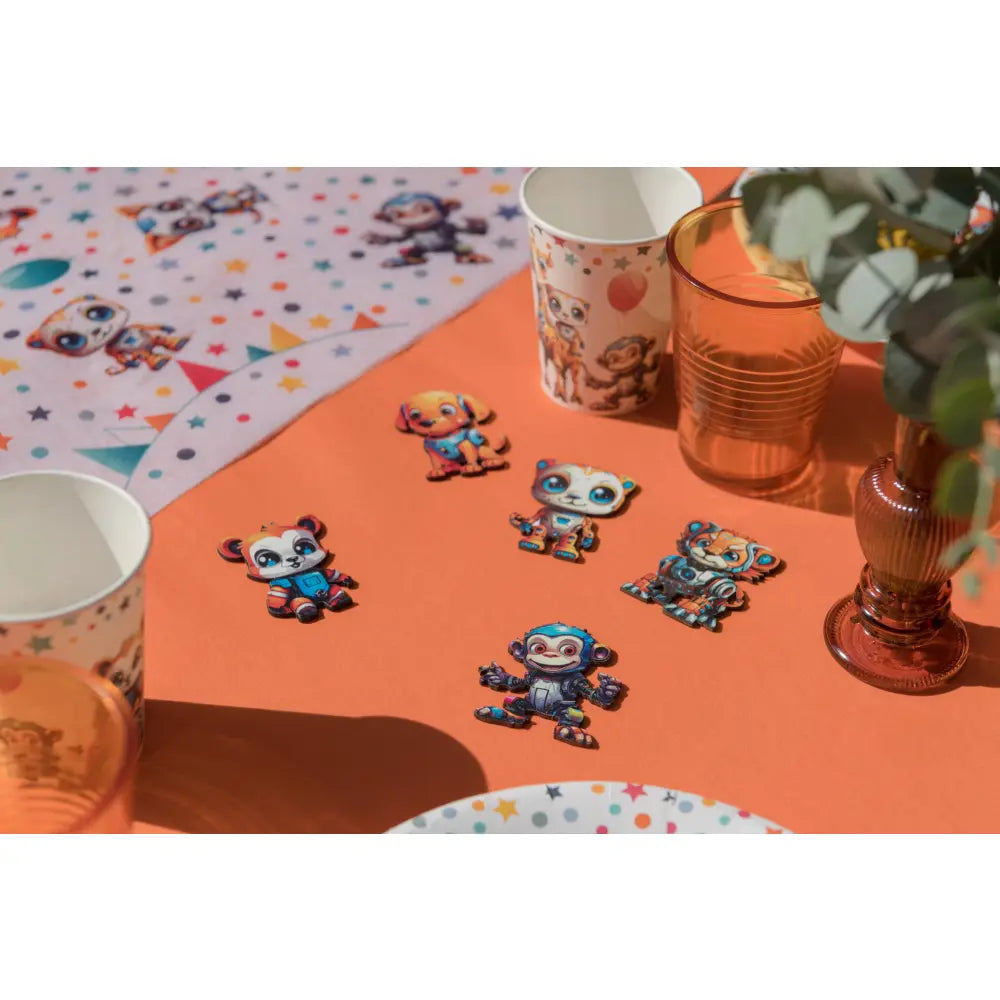 10 Décos à parsemer 4.4 x 6 & 5.4 x 6 cm - Happy cop's Multicolore