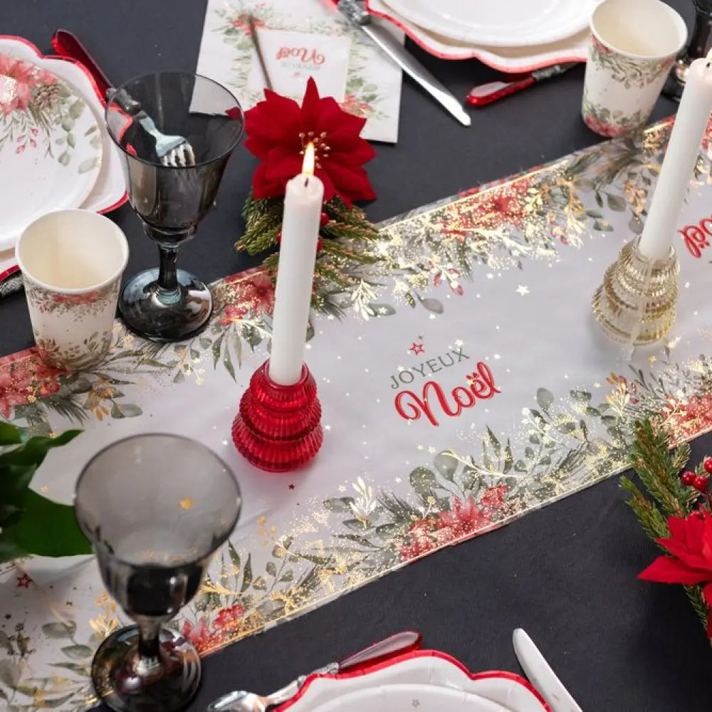 Chemin de Table "Bouquet d'Hiver" - 27cm x 3m