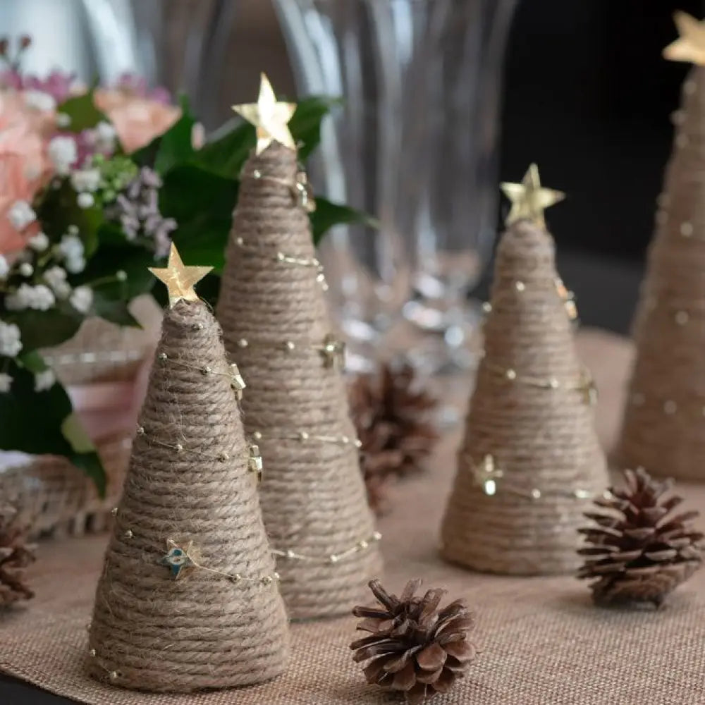 Sapin de Noël "Cosy" Naturel - Ø 6.5 x 18cm