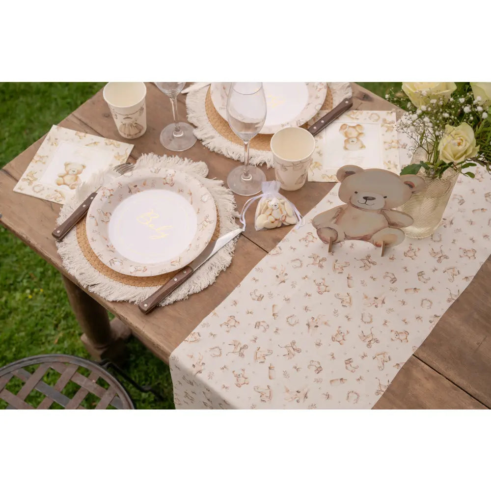 Chemin de Table "Little Teddy" Ivoire - 2,5m x 28cm