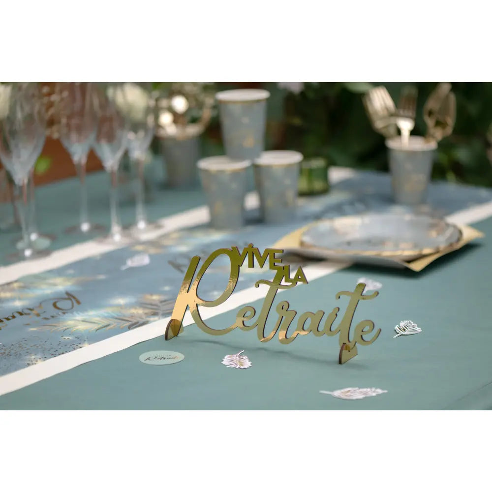 Lettres "Retraite Dorée Or" - 27x4x8cm