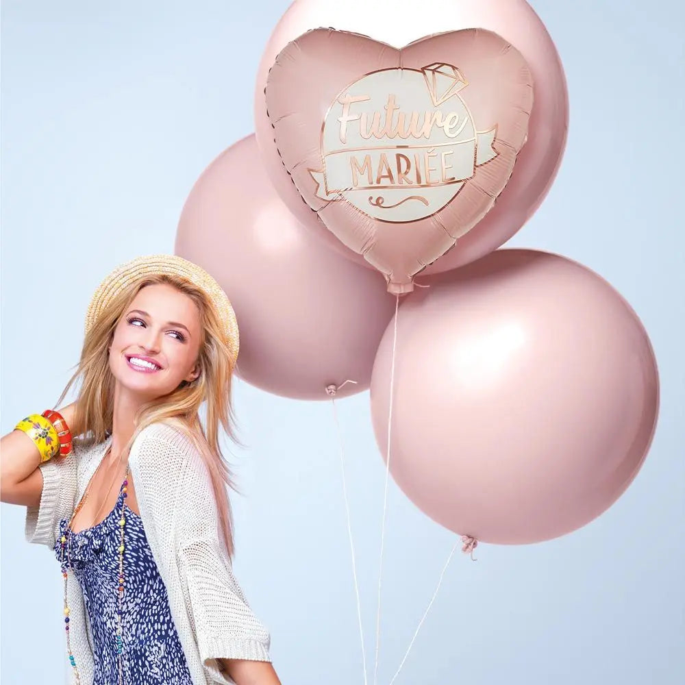 Ballon Alu H35 - Cœur ''Future Mariée'' - EVJF