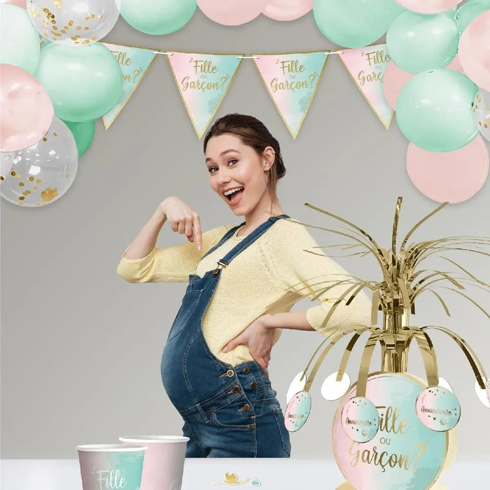 Guirlande Fanions ''Gender Reveal''