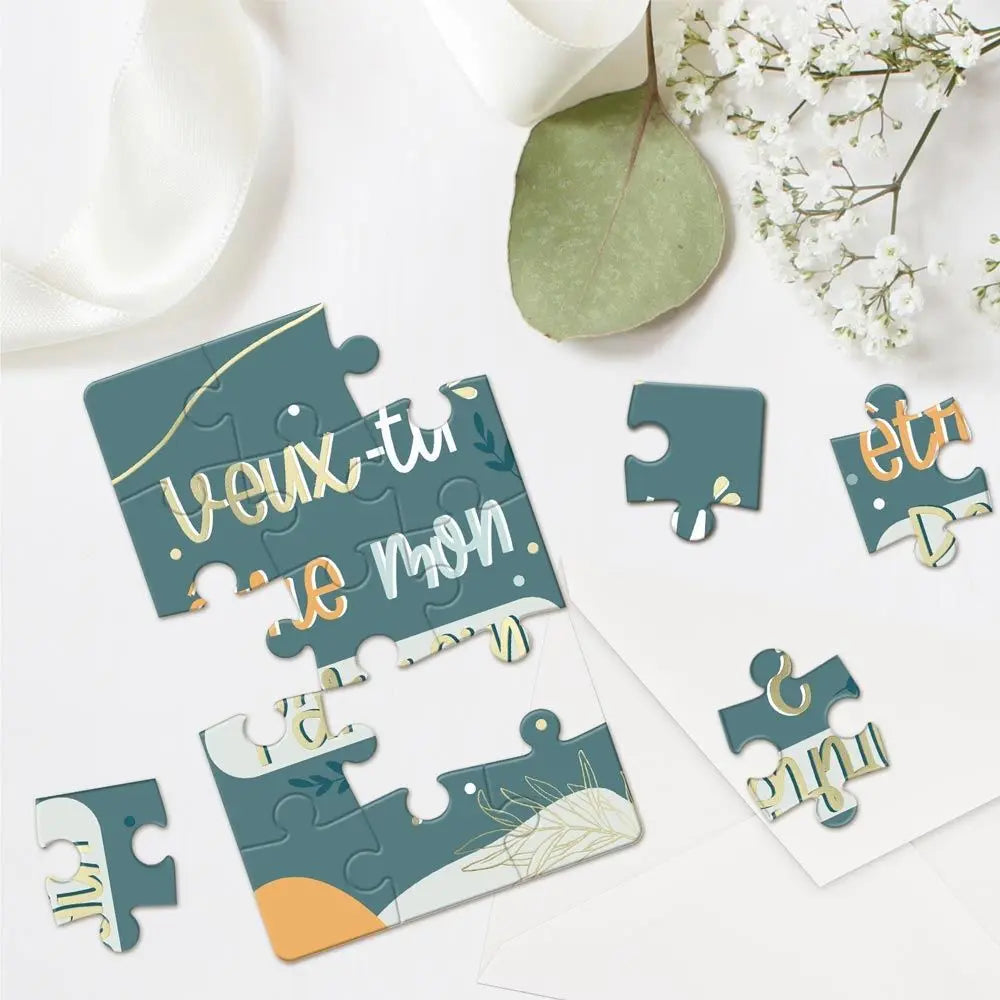 Carte/Puzzle ''Annonce Être mon Parrain''