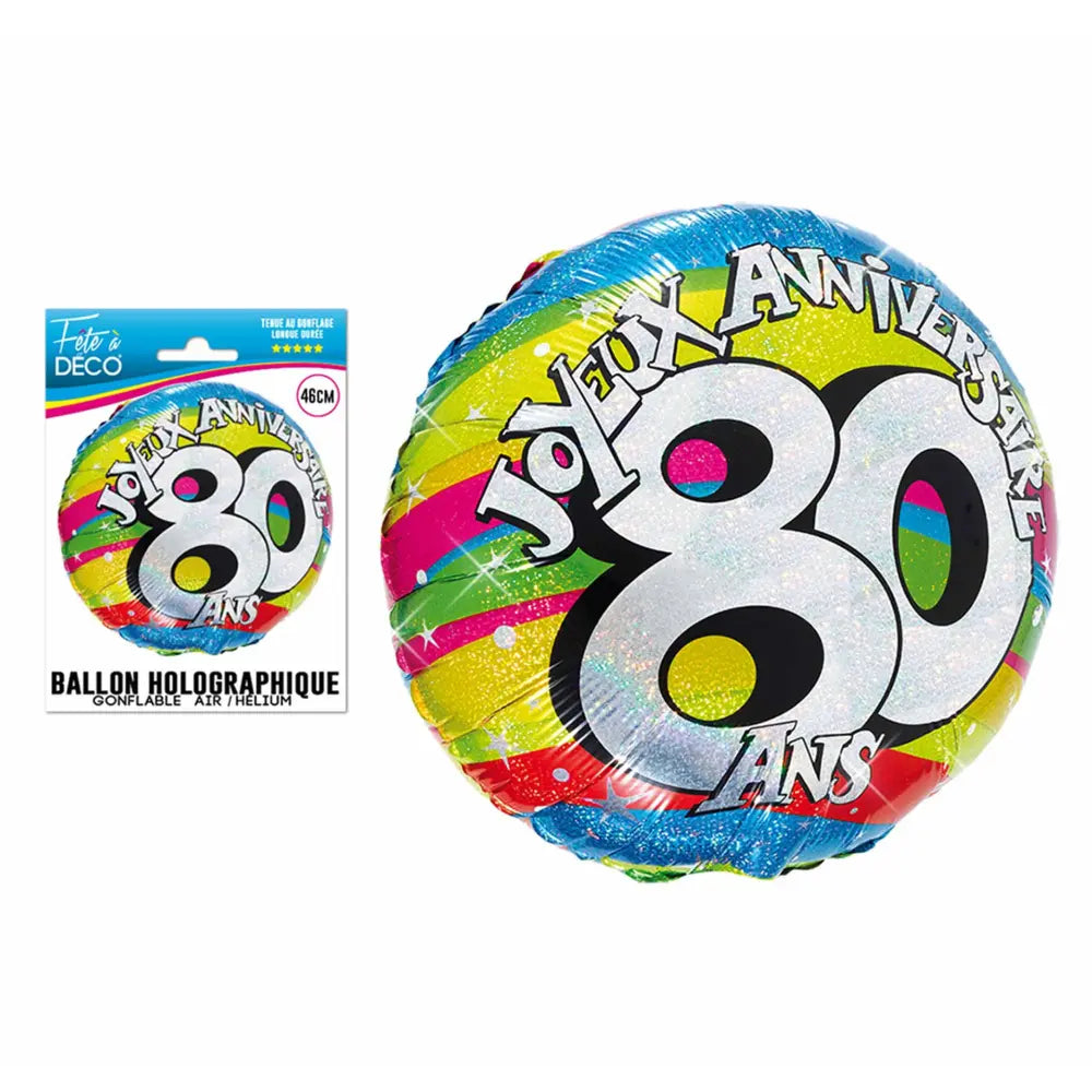 Ballon Alu 46cm - 80 Ans