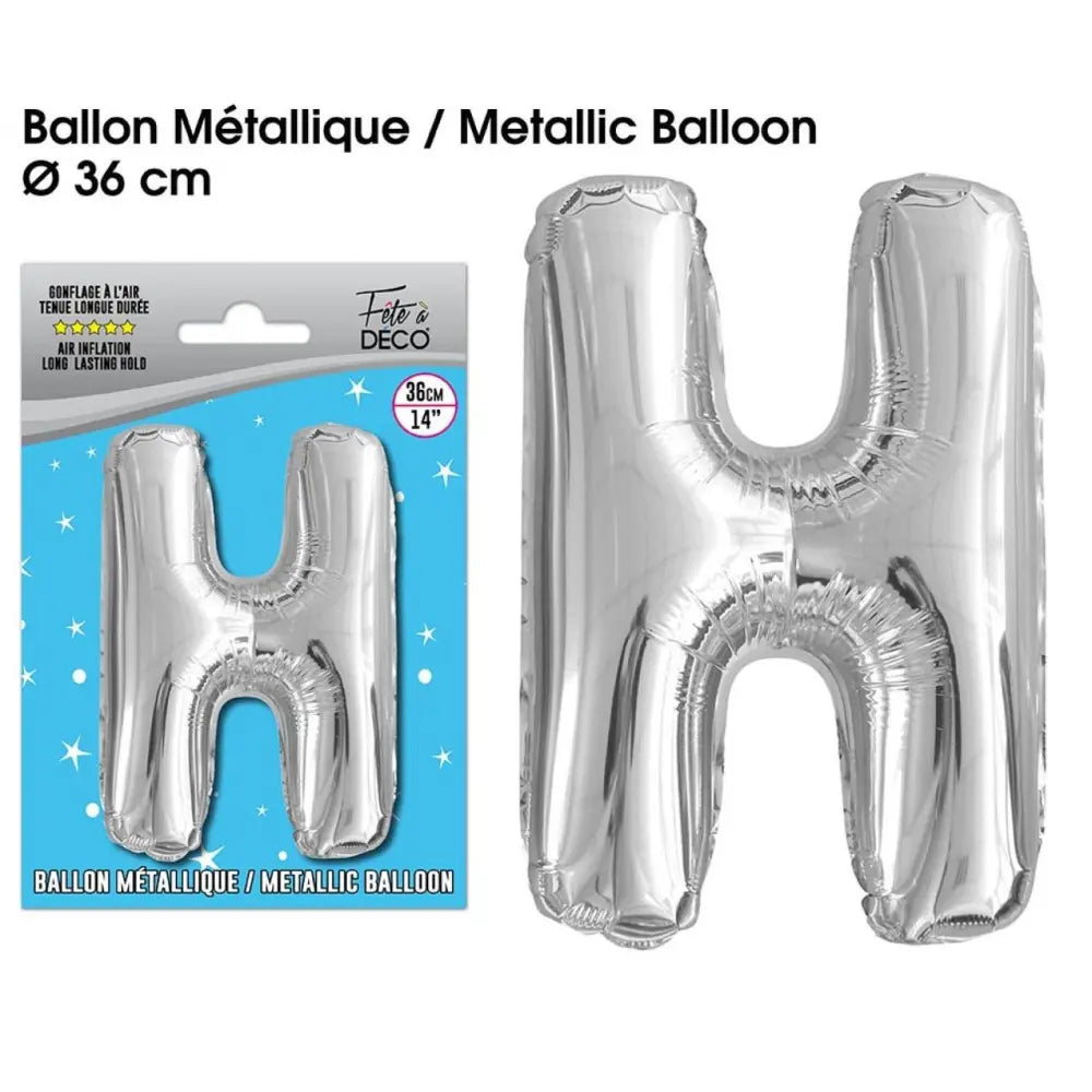 Ballons Alu 36cm - Argent - H