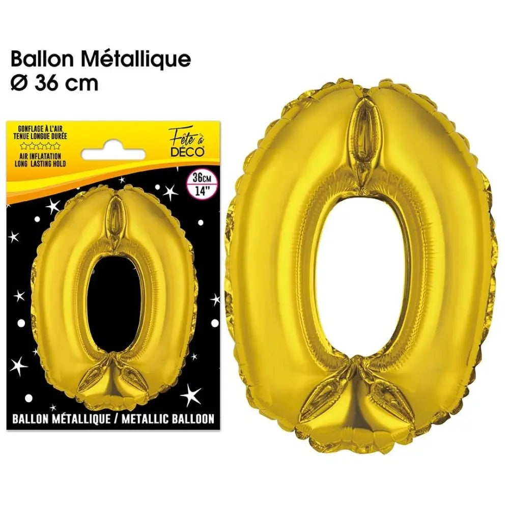 Ballons Alu 36cm - Or - 0