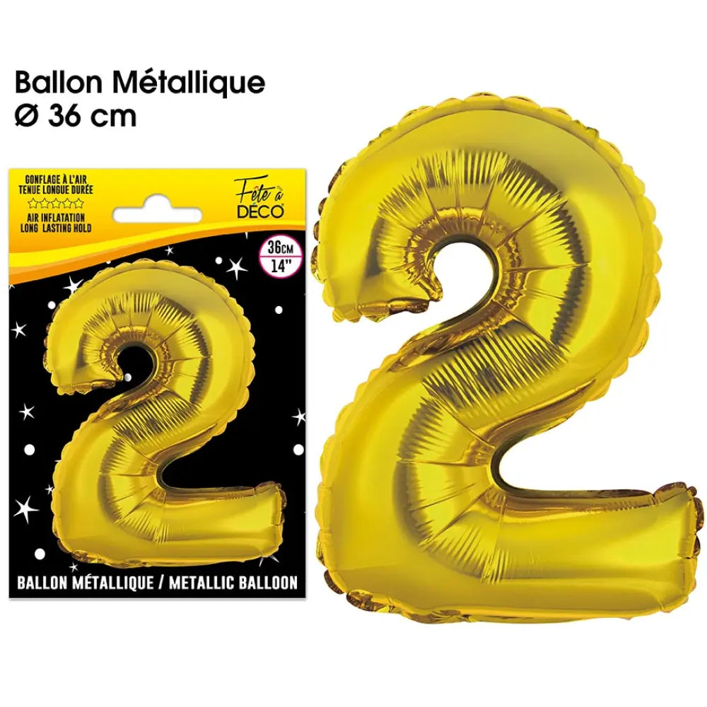 Ballons Alu 36cm - Or - 2