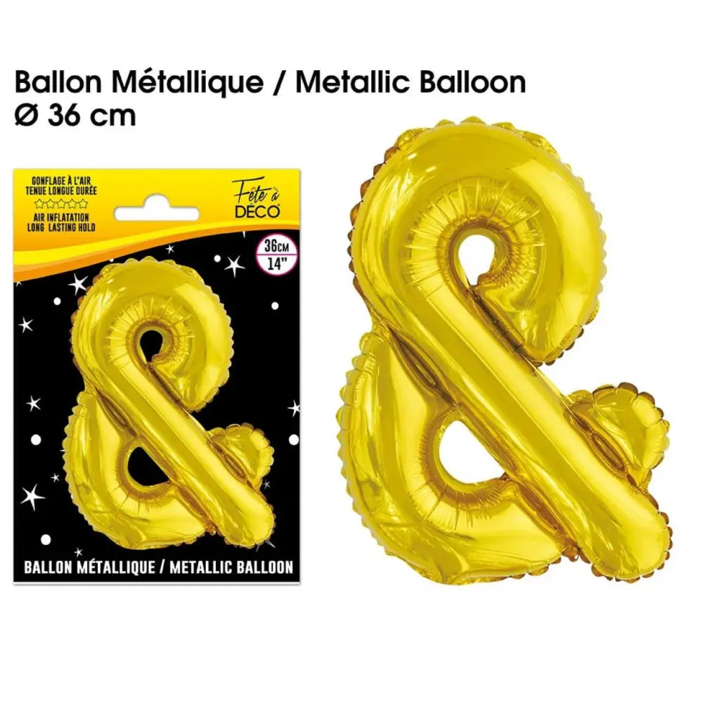 Ballon Métallisé Or 36cm - &