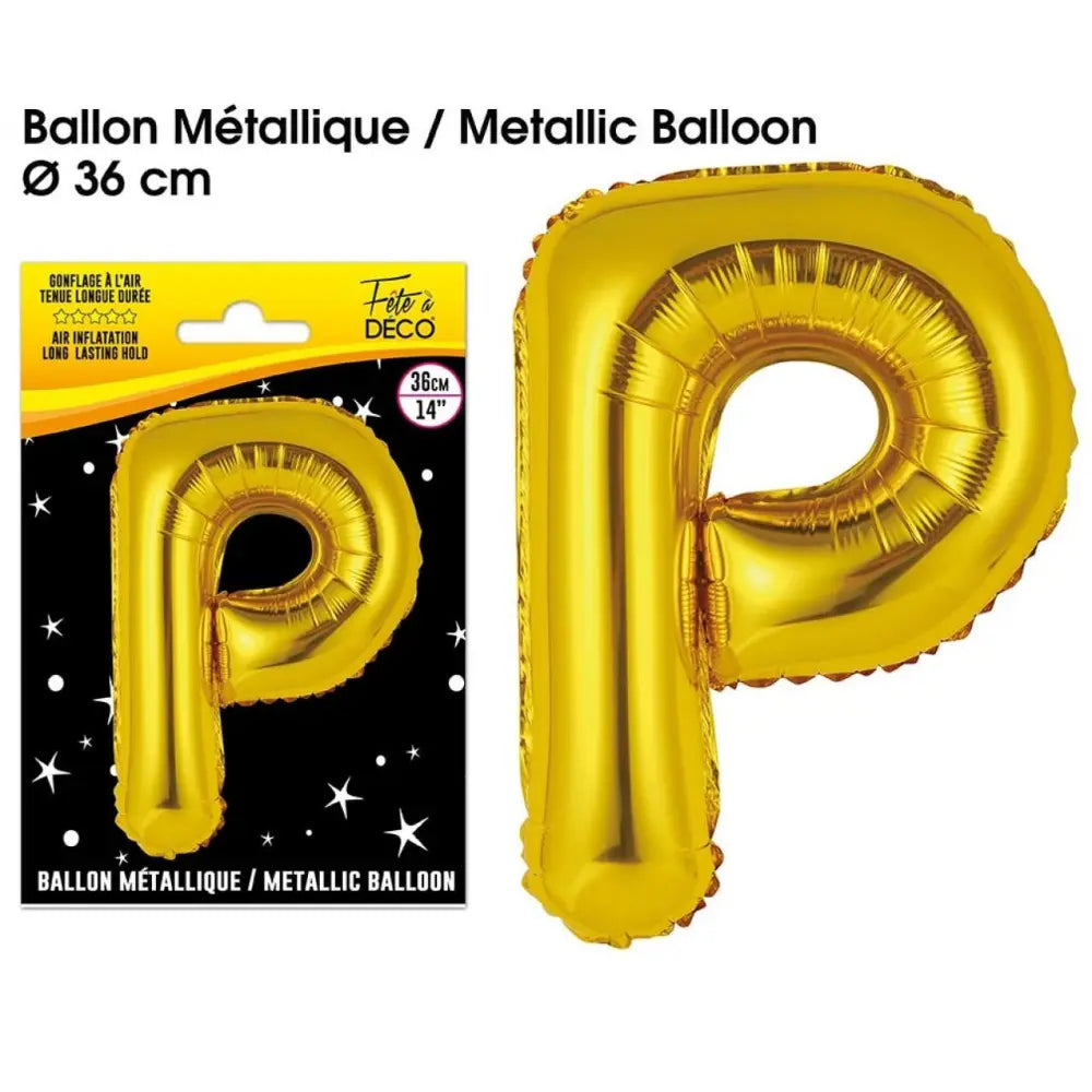 Ballons métalliques OR - 36cm : P