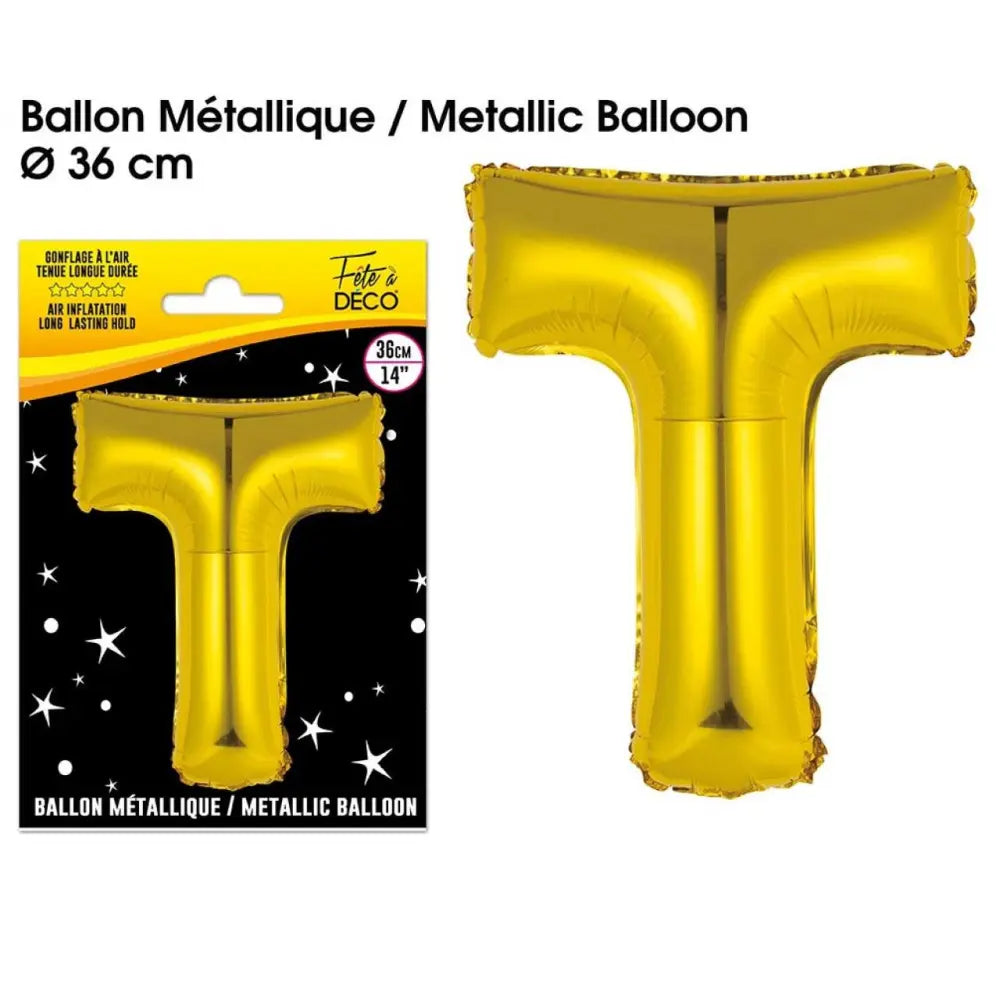 Ballons métalliques OR - 36cm : T