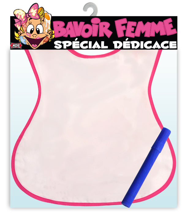 Bavoir à dédicacer Femme avec stylo