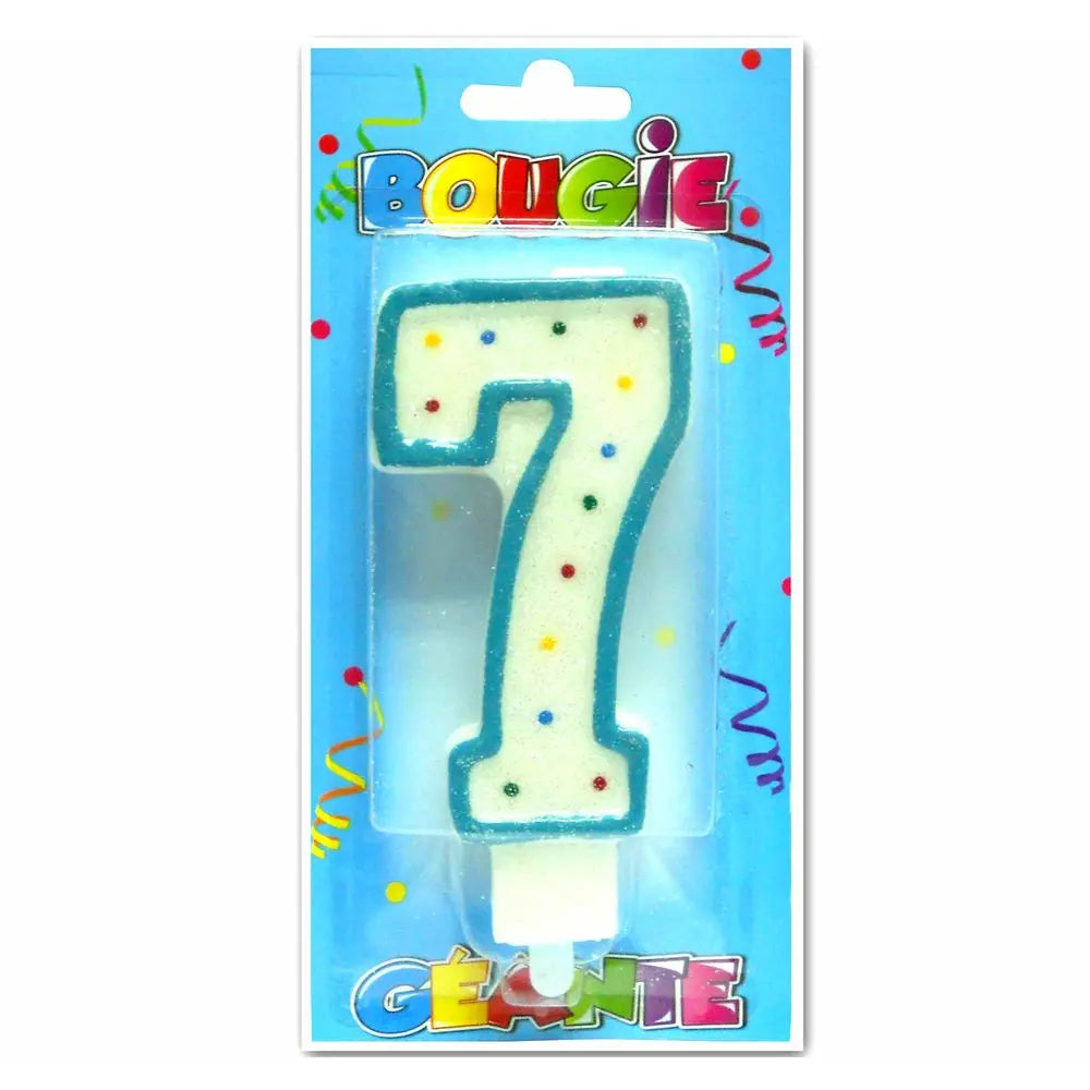 Bougie Géante ''7'' - Bleu