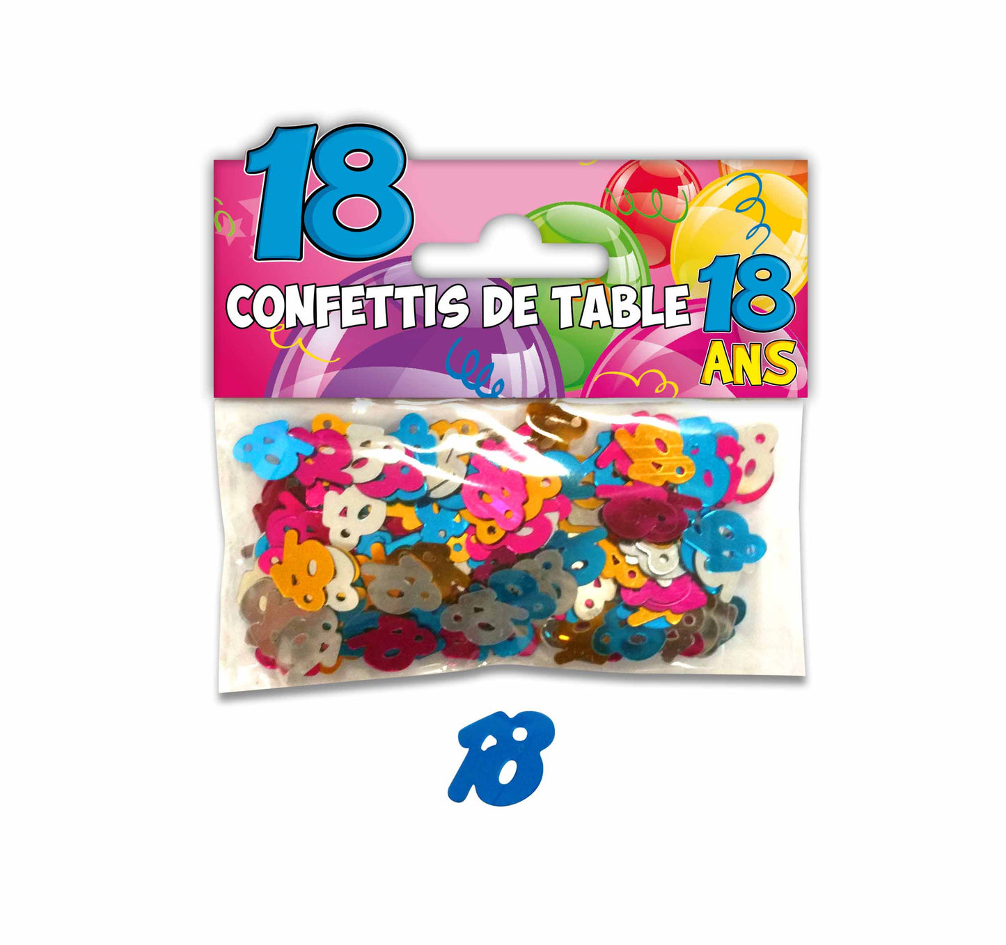 Confettis de Table 18 ans multicolor