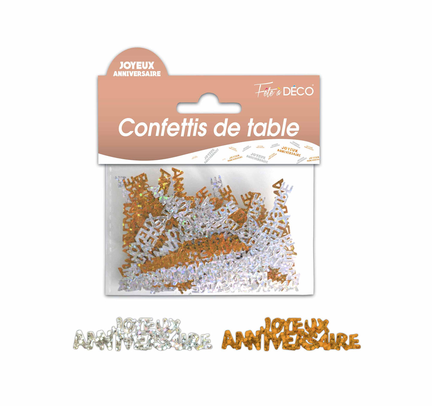 Confettis de table Joyeux Anniversaire Hologramme