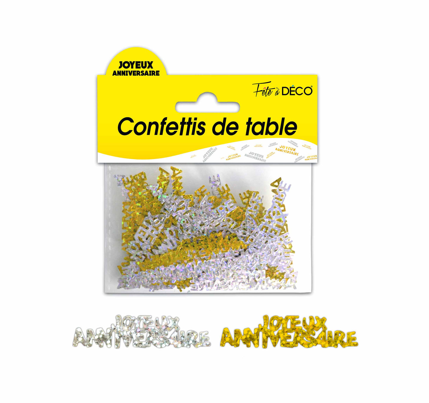 Confettis de table Joyeux Anniversaire Hologramme