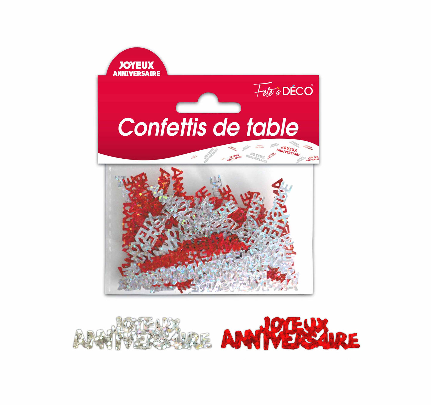 Confettis de table Joyeux Anniversaire Hologramme