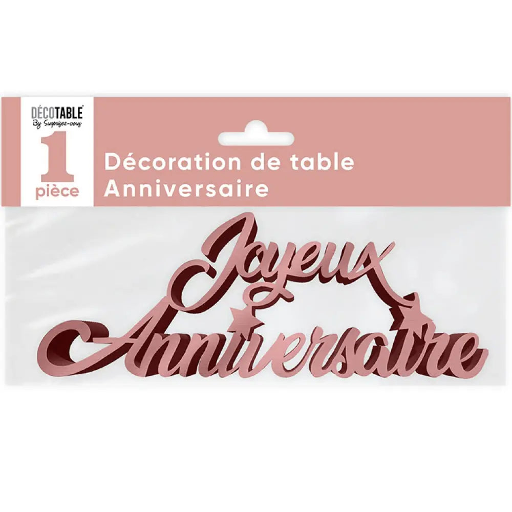Décoration de table Anniversaire Métallisée - Rose Gold