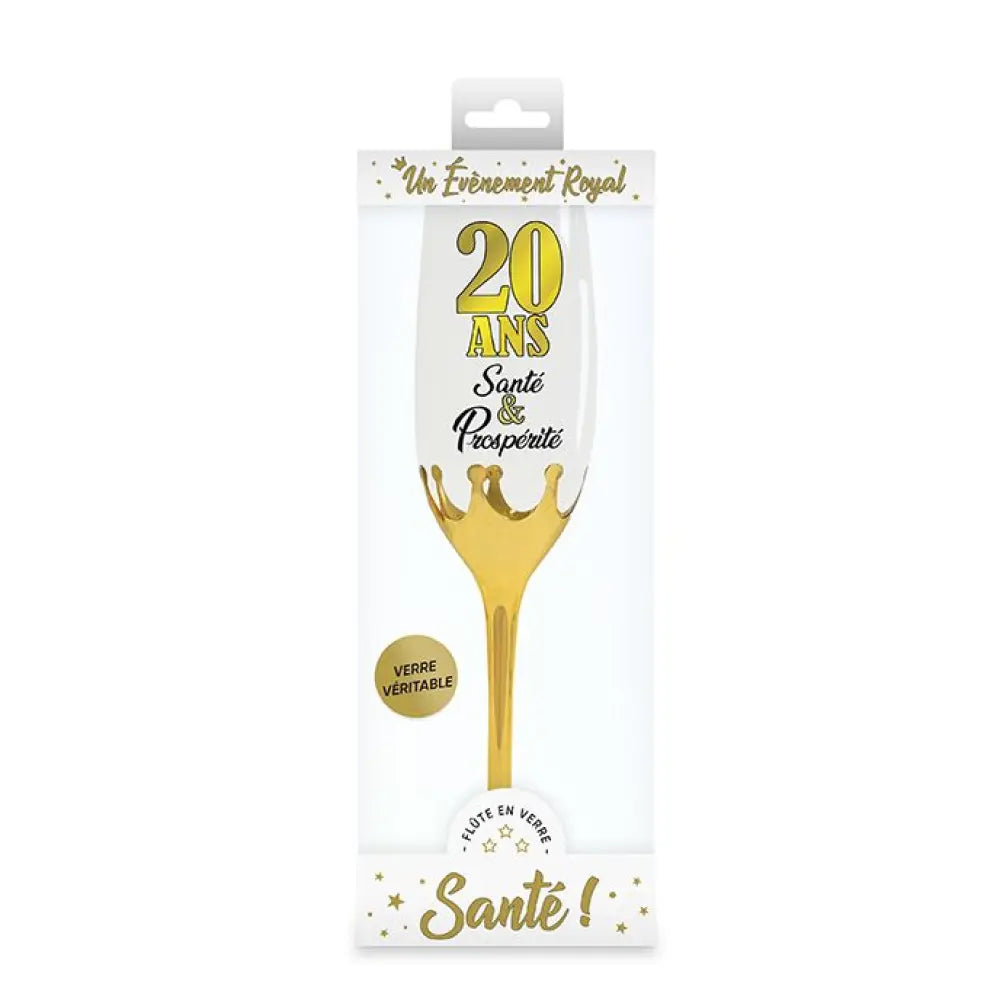 Flûte à Champagne Mixte - 20 ans