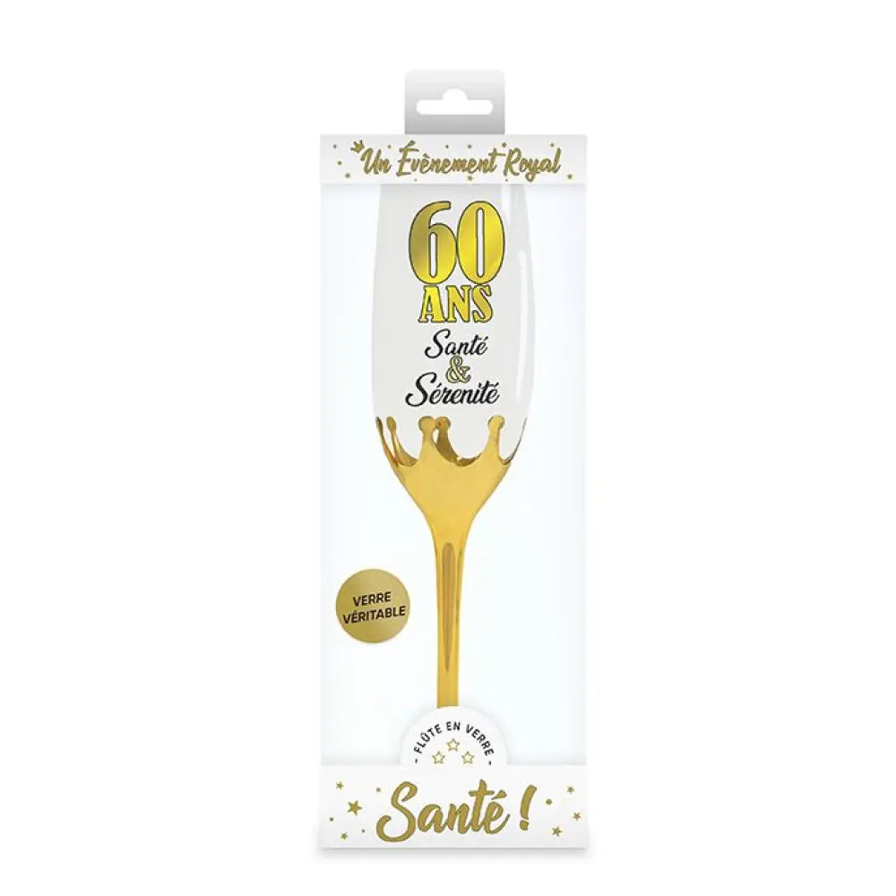 Flûte à Champagne Mixte - 60 ans