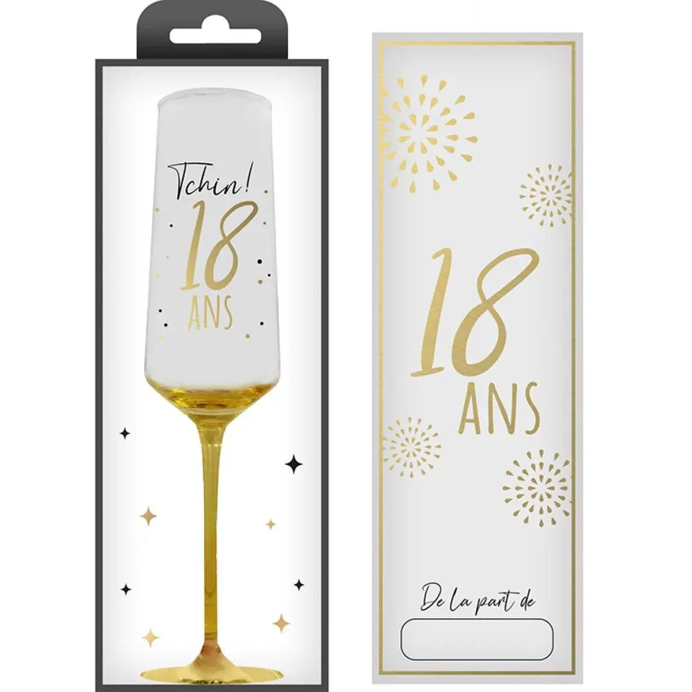 Flûte à Champagne en Verre - 18 Ans