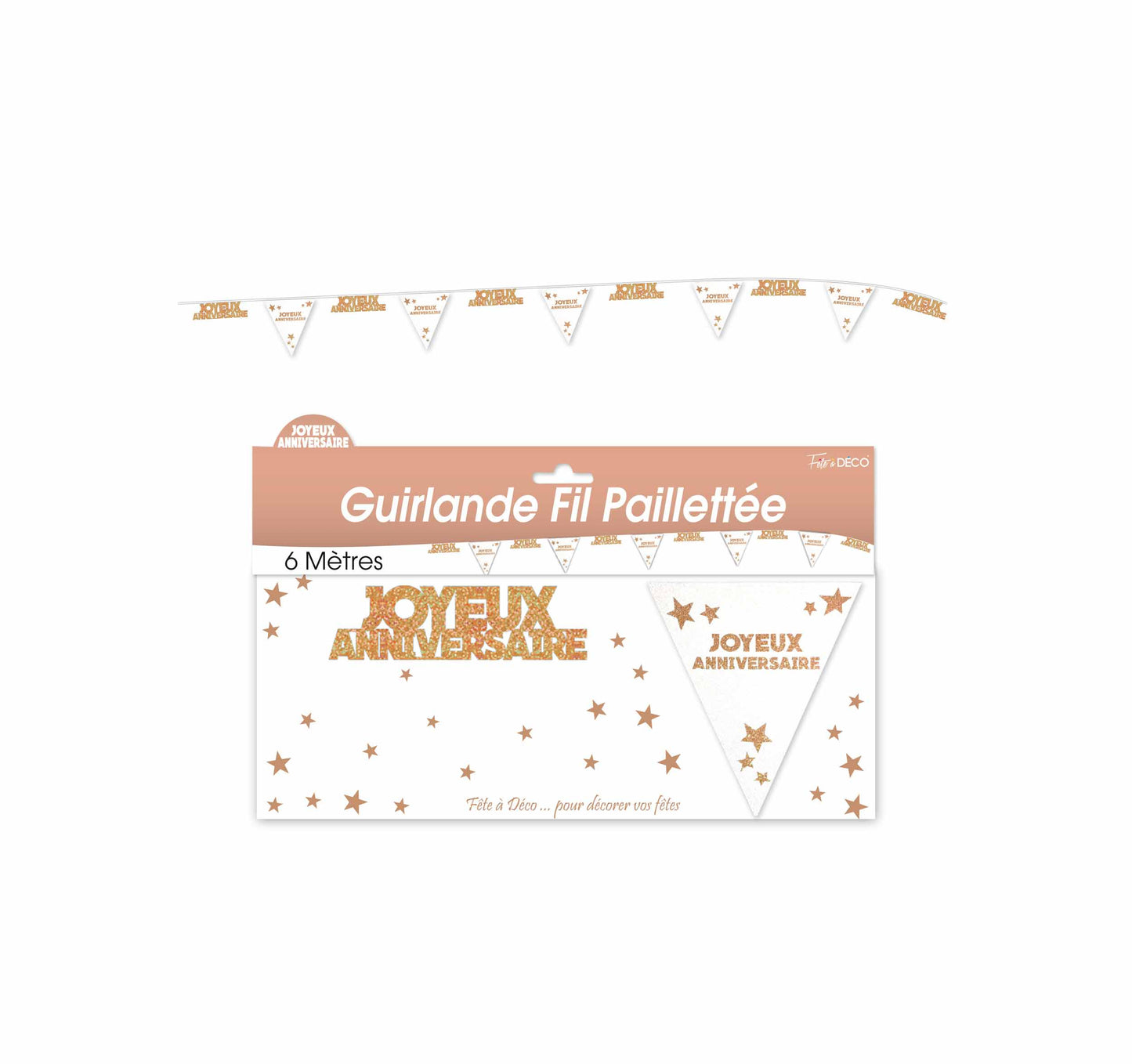 Guirlande Fil Joyeux Anniversaire Hologramme