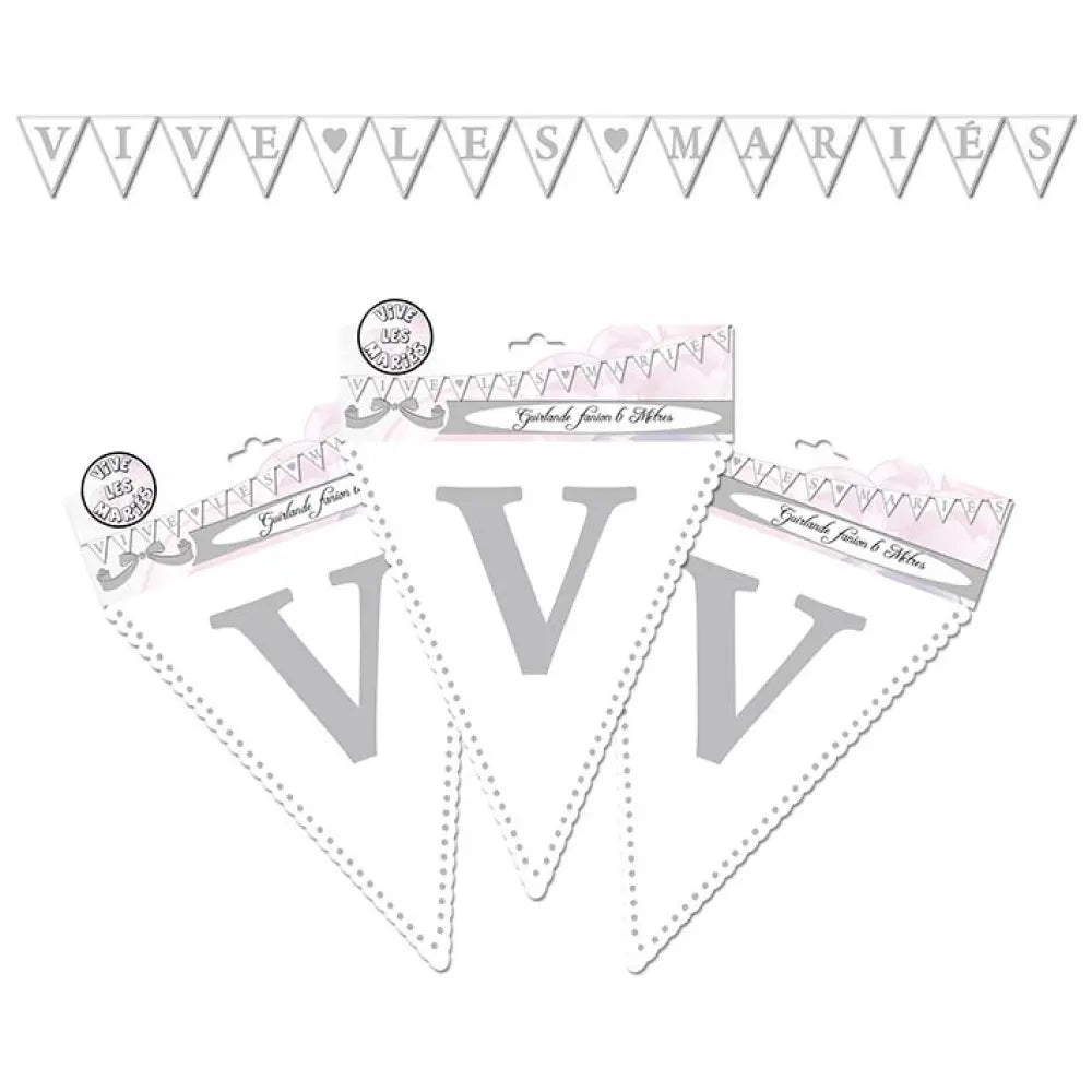 Guirlande Fanion "Vive les Mariés"